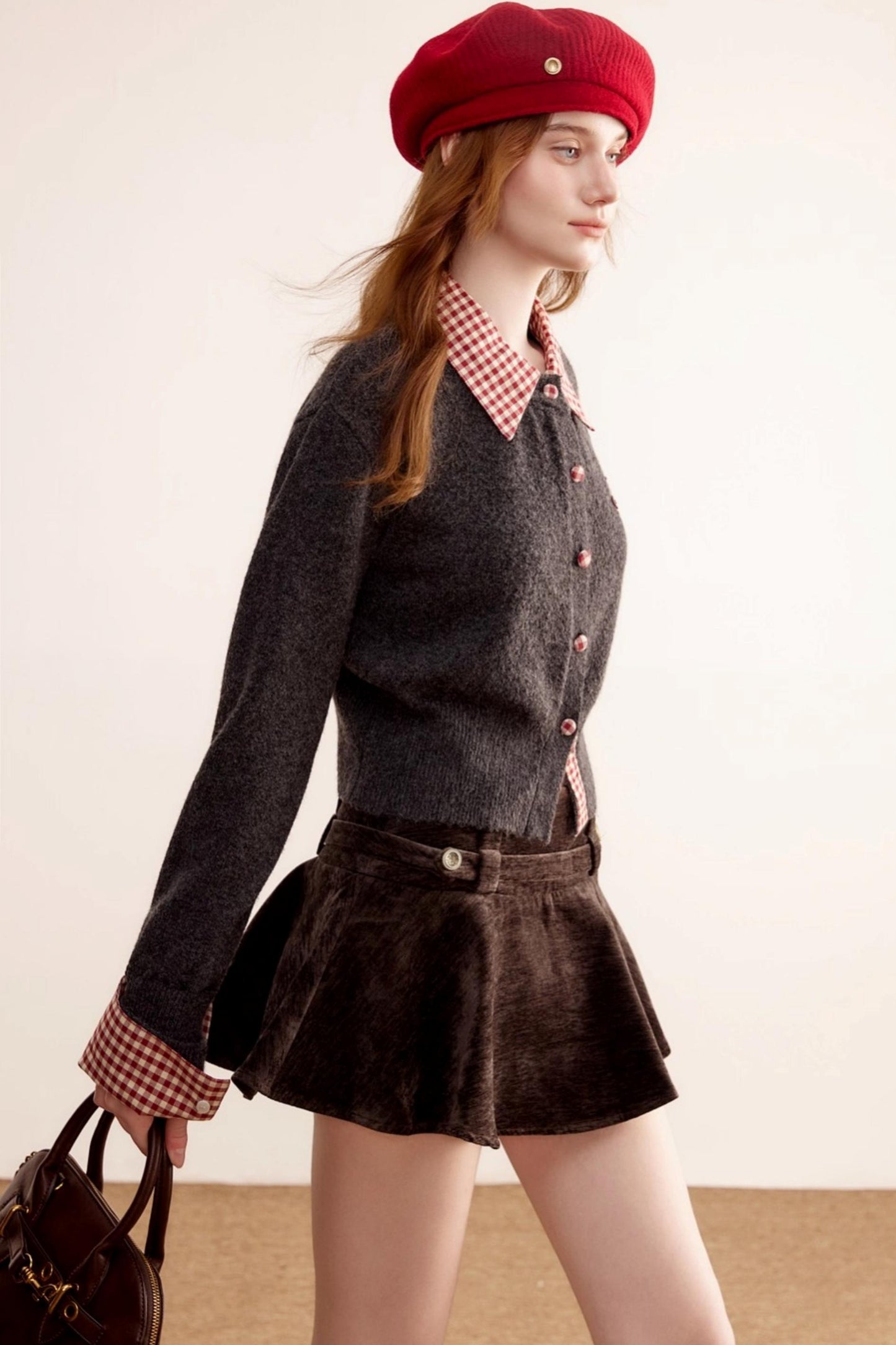 Patchwork Wool Cardigan Sweater