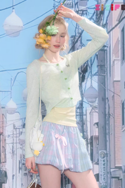 Emerald Green Knit Cardigan