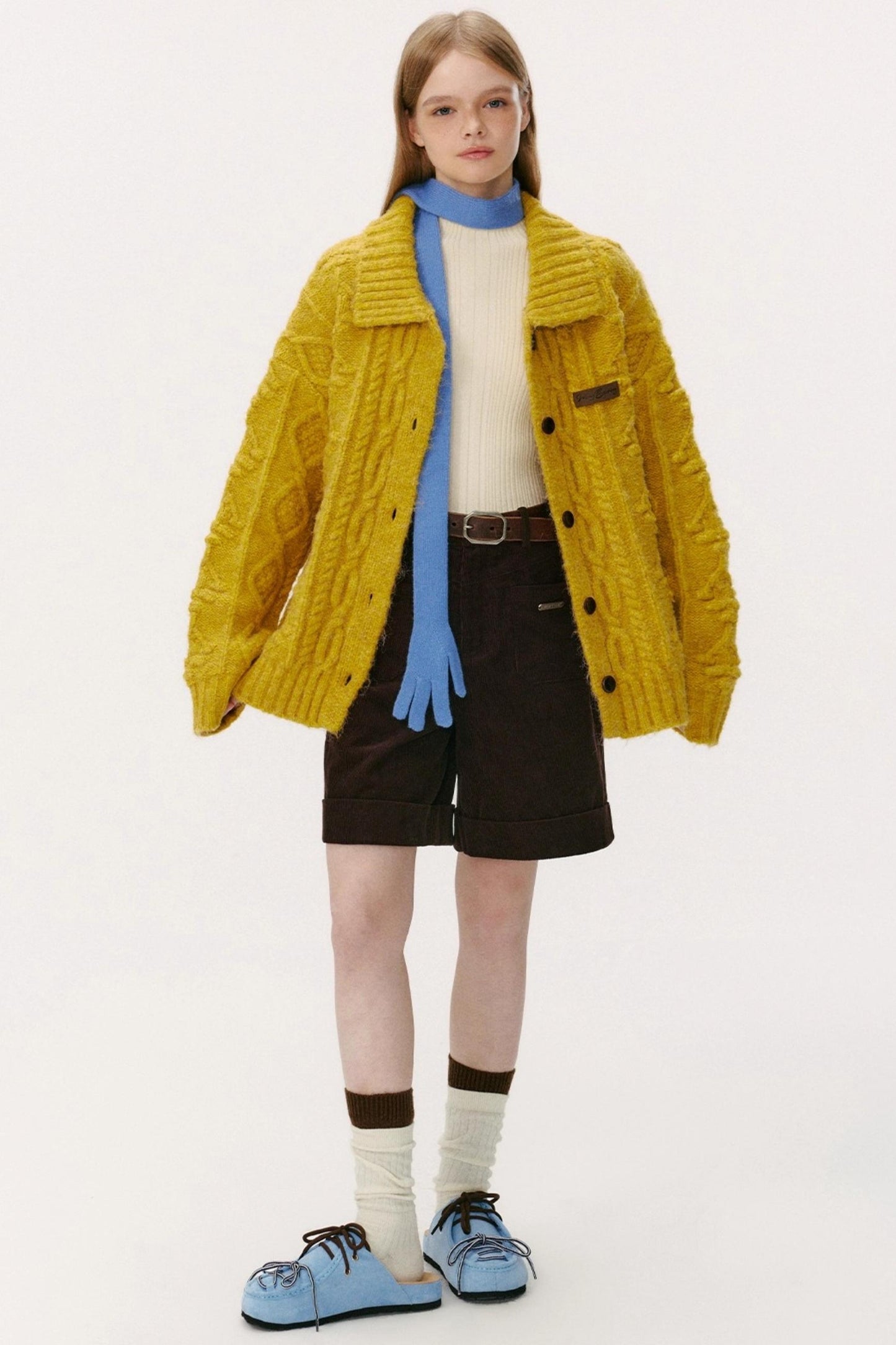 Preppy Casual Corduroy Shorts