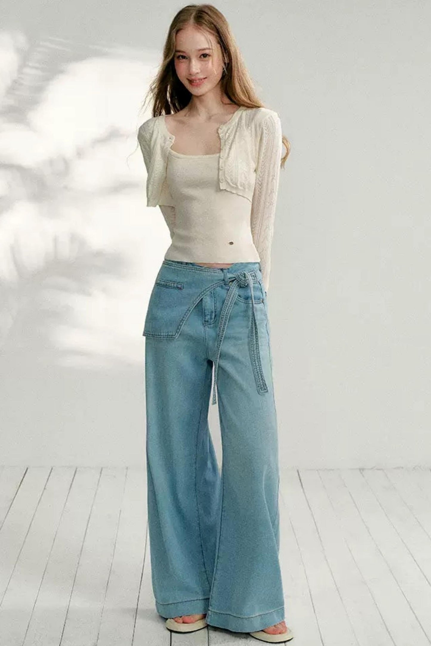 Jacquard Knit Cardigan Top Set-Up