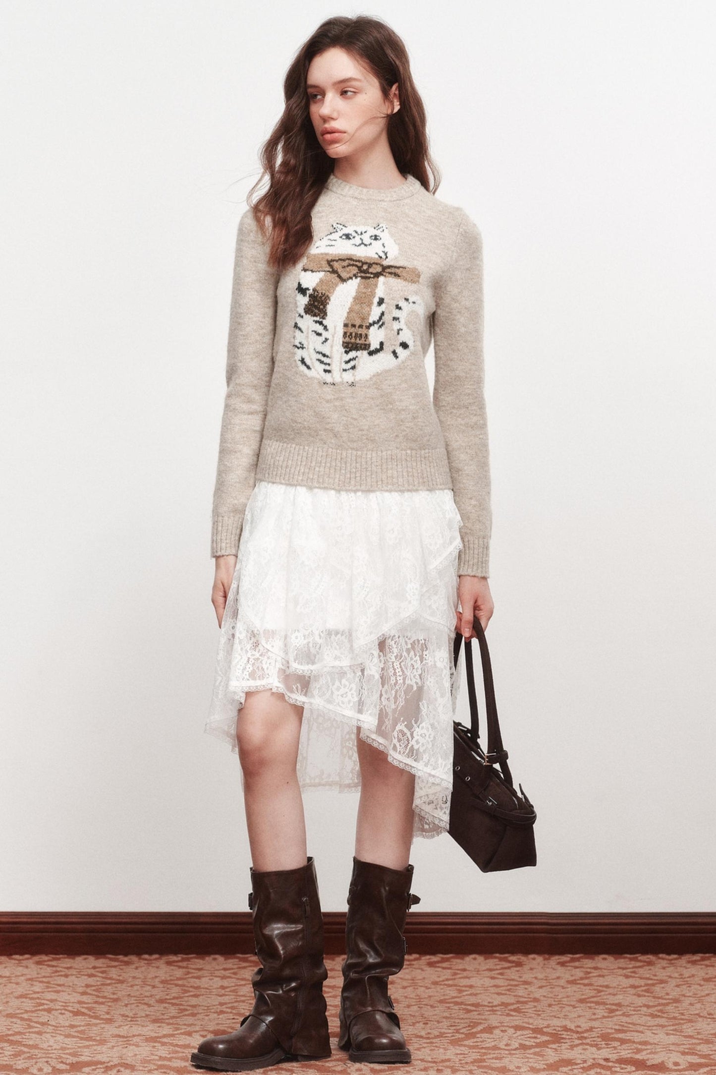 Irregular Thin White Skirt