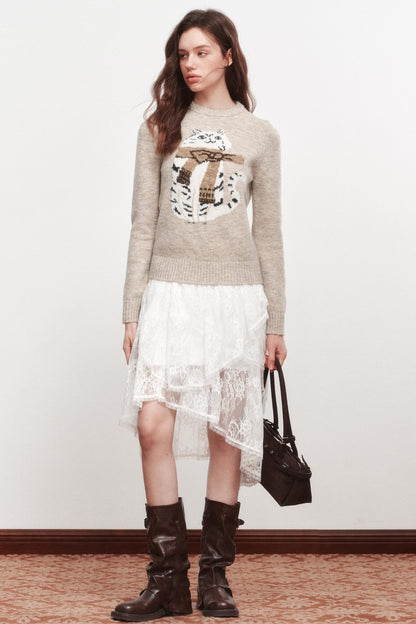 Irregular Thin White Skirt