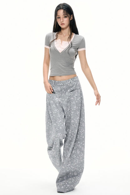 Color Block V-Neck Tee