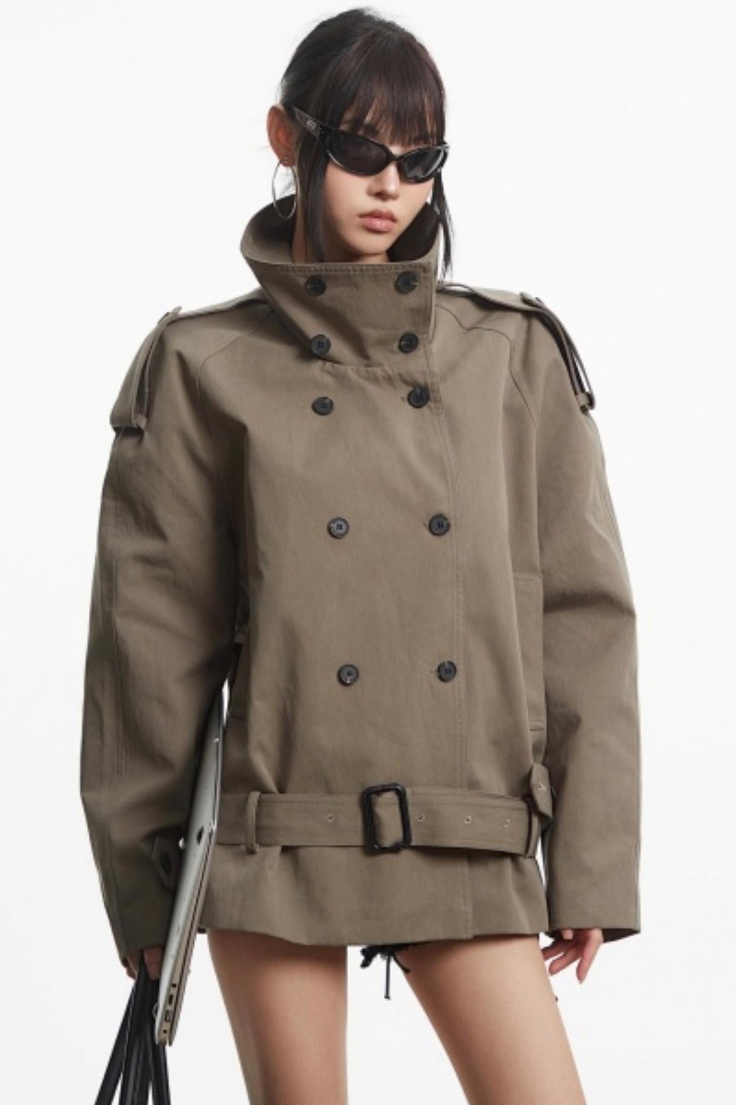 Retro Dark Khaki Work Jacket