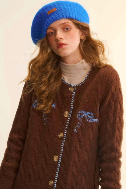 Rice Bead Embroidery Cardigan