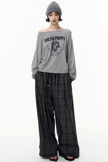 Puppy Print Long Sleeve T-shirt