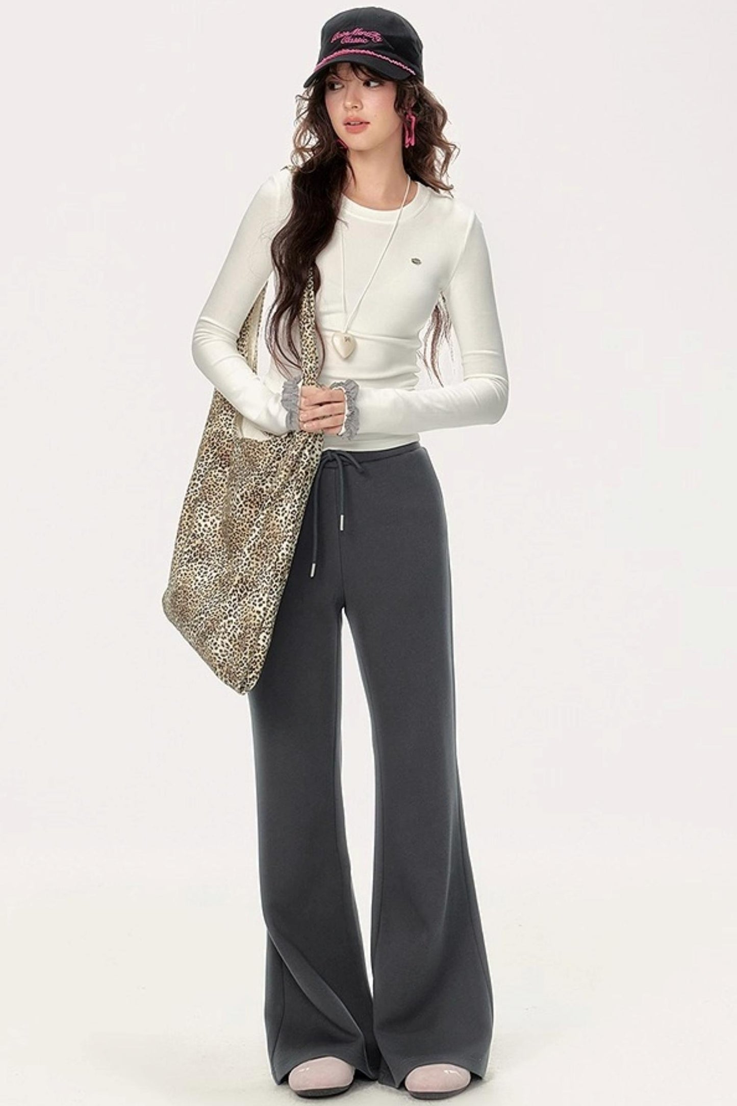 Flared High-Waisted Pants