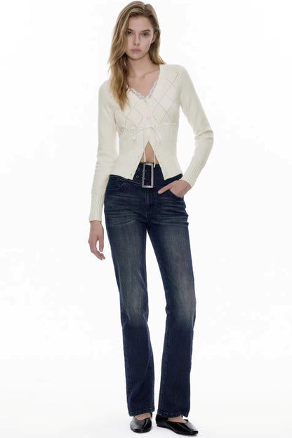 Deep Sea Blue Vintage Denim Pants