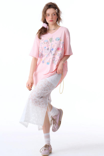 Loose Fit Art Print T-Shirt