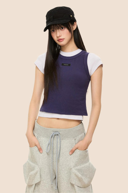 Colorblock T-Shirt Set