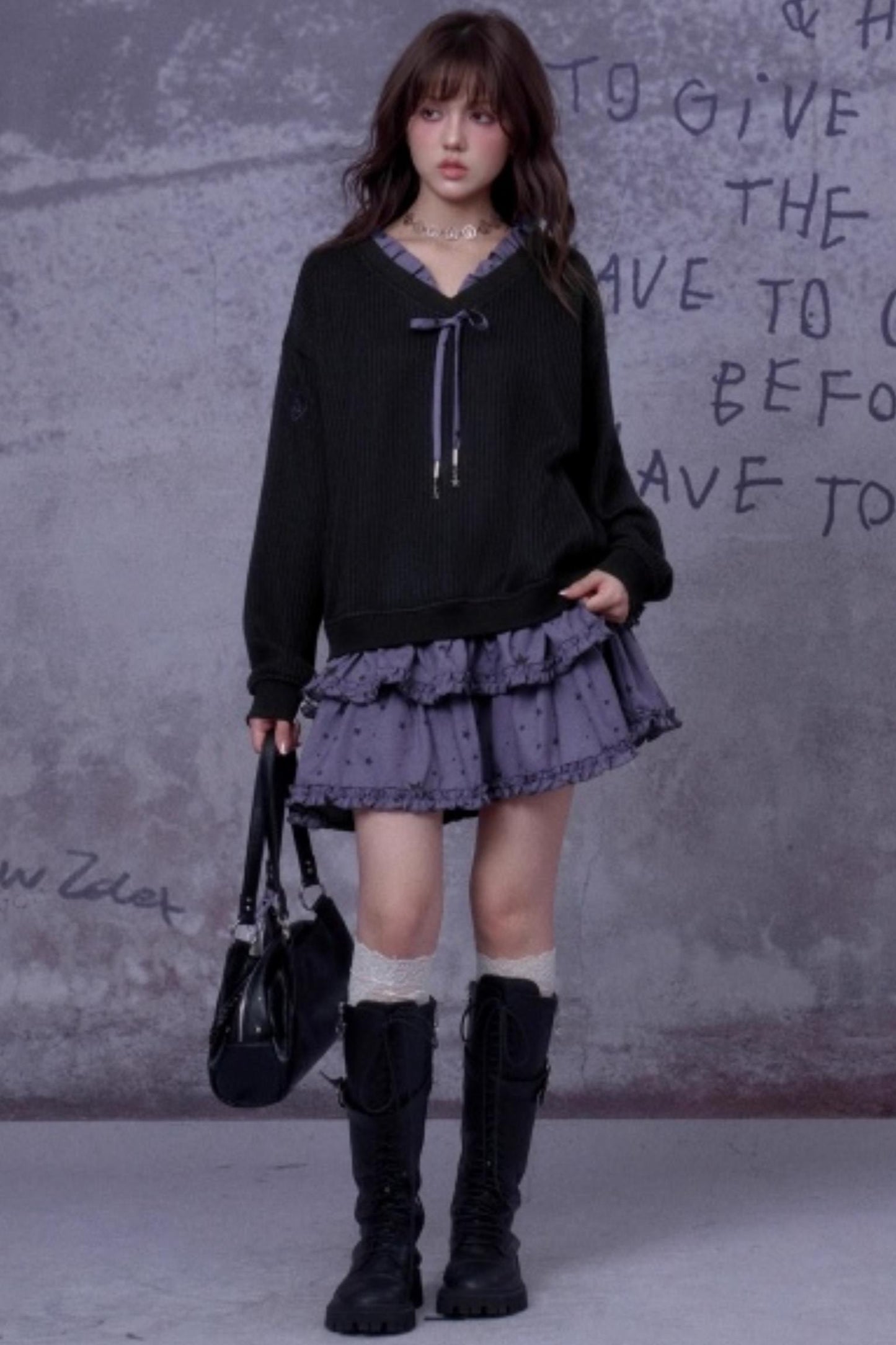 Patchwork Knitted Dress