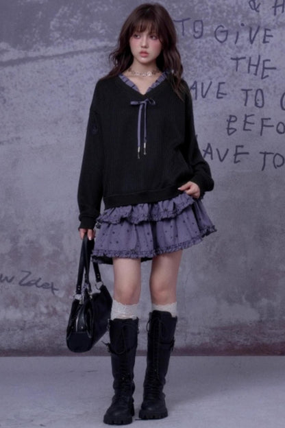 Patchwork Knitted Dress