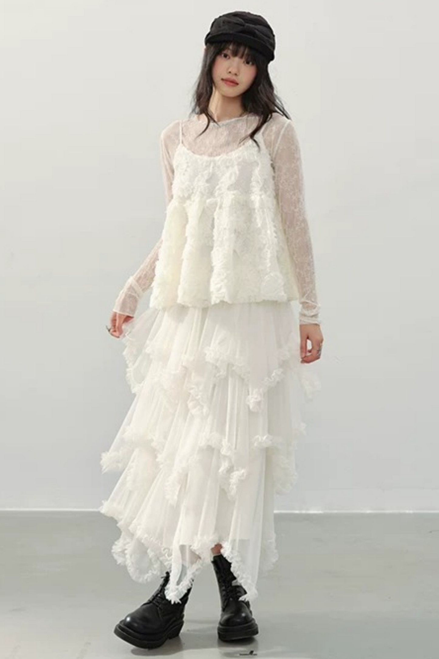 White Flower Lace Top