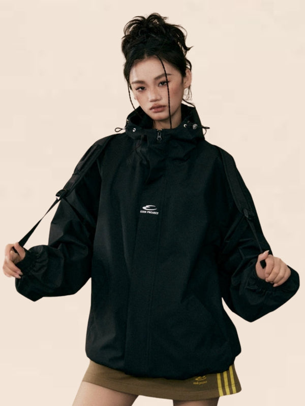 Loose Hight Collar Sport Jacket