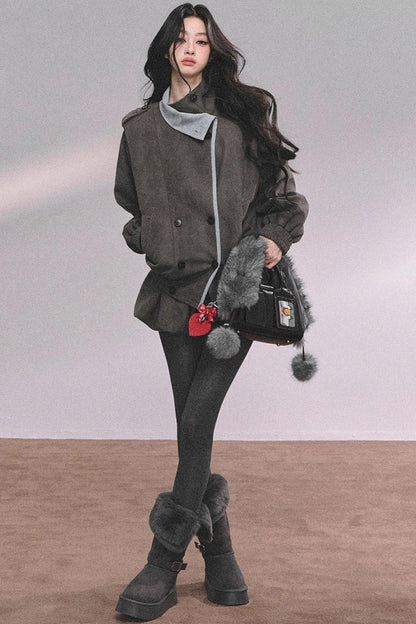 French Autumn Blazer Suit Set-Up