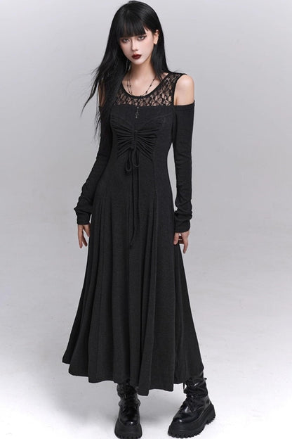 Black Long Sleeve Maxi Dress