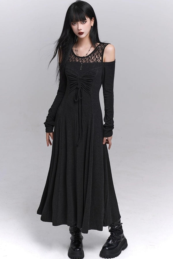 Black Long Sleeve Maxi Dress