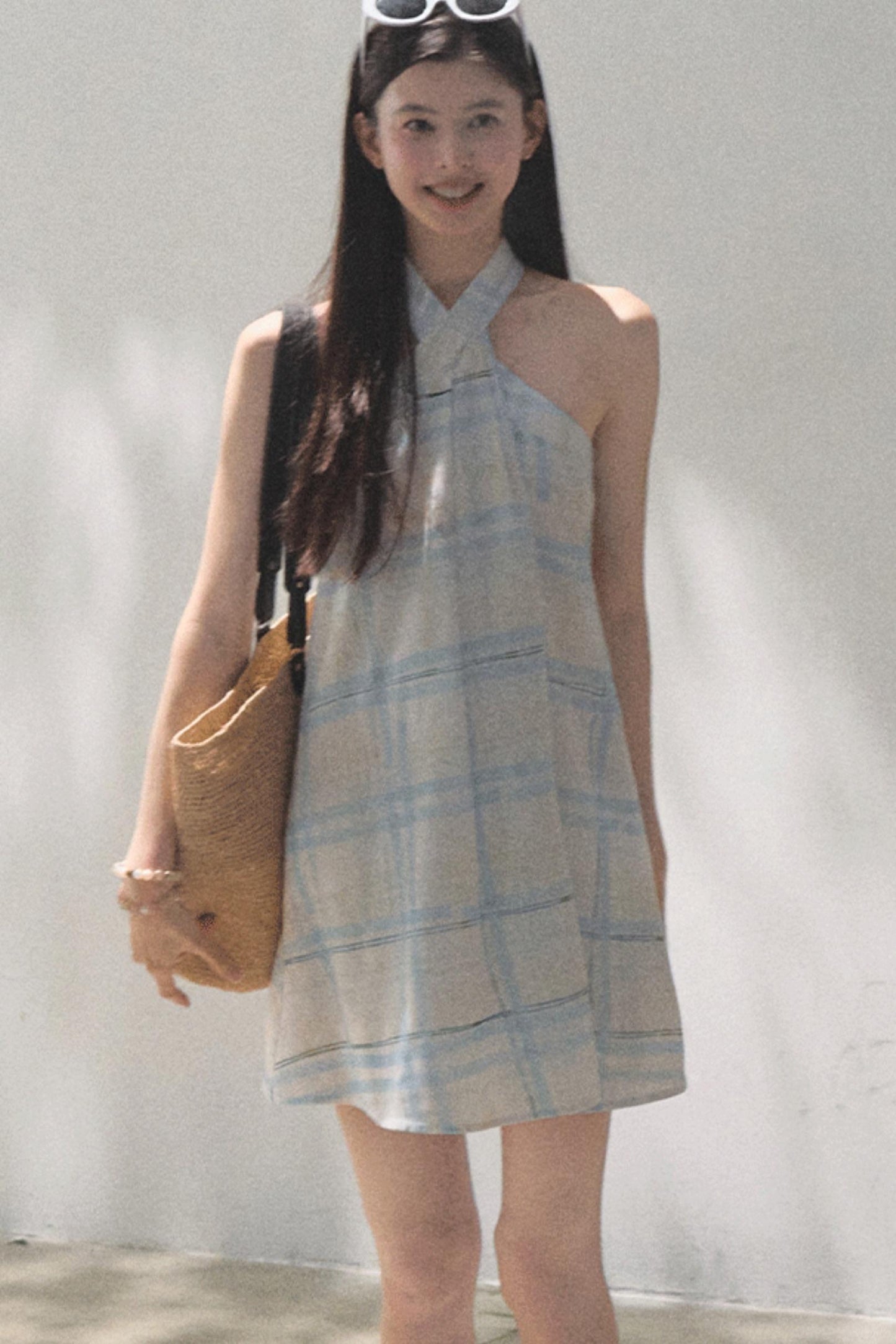 Linen Plaid Dress