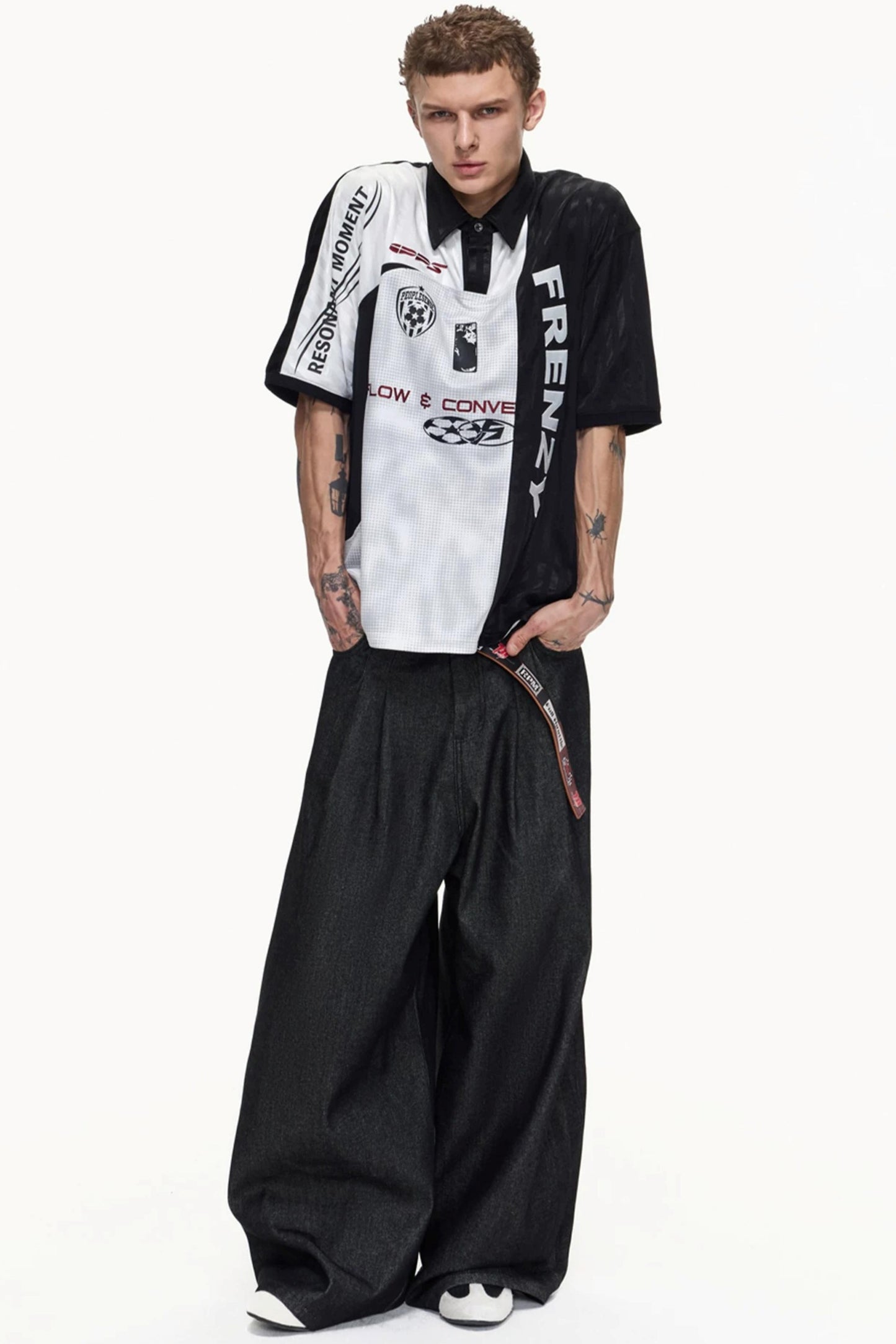 Restructured Jersey Polo T-Shirt