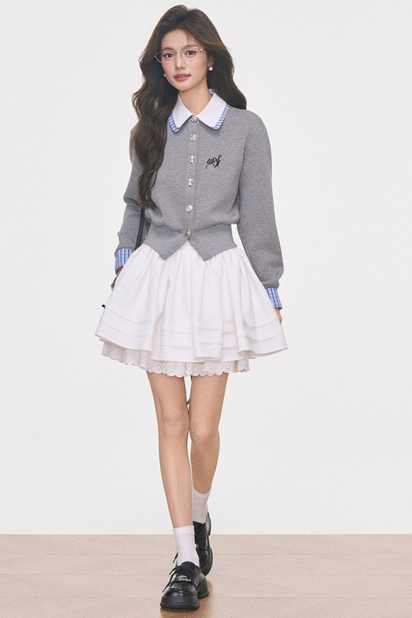 Knitted Cardigan Jacket and Skirt Set-Up