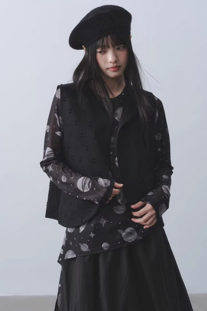 Dark Planet Sheer Top