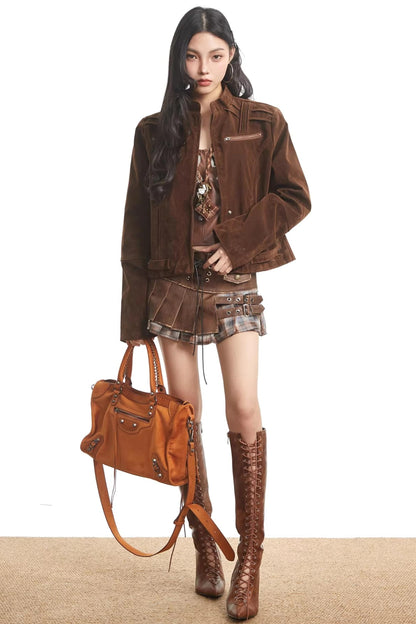 Retro Coffee Workwear Jacket