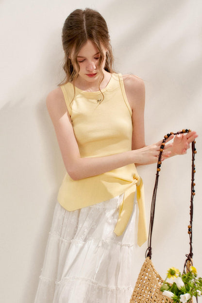 Tie-Knot Knit Vest