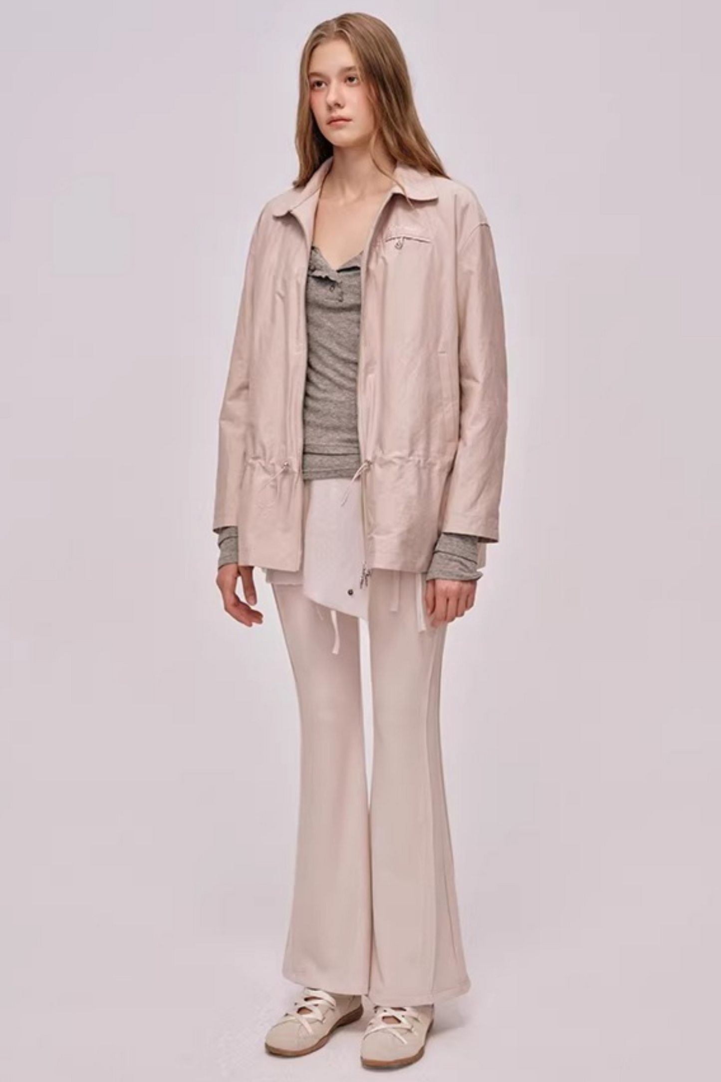 High-Waisted Ribbed Flared Pants