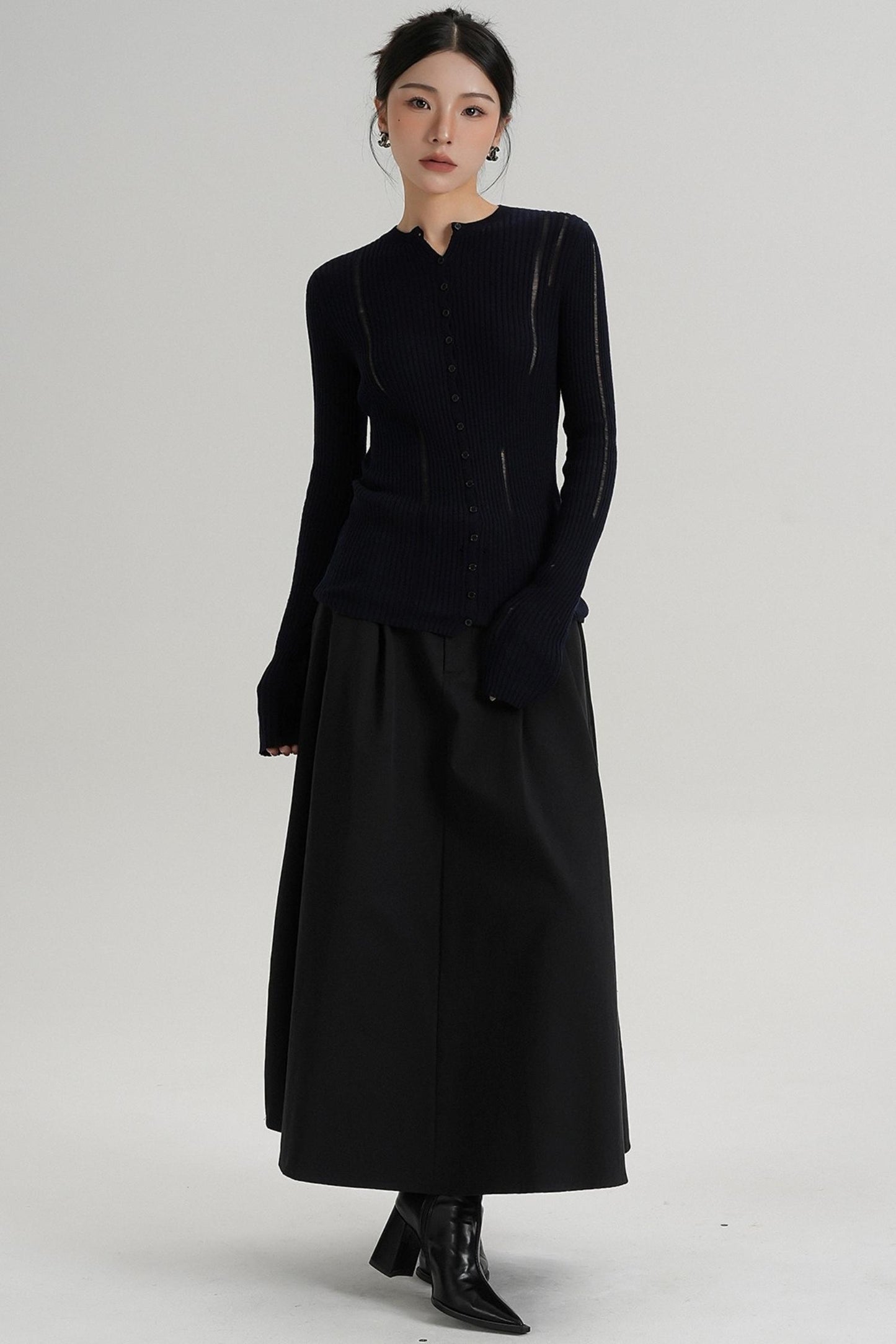 Slimming Long Sleeve Knit Top