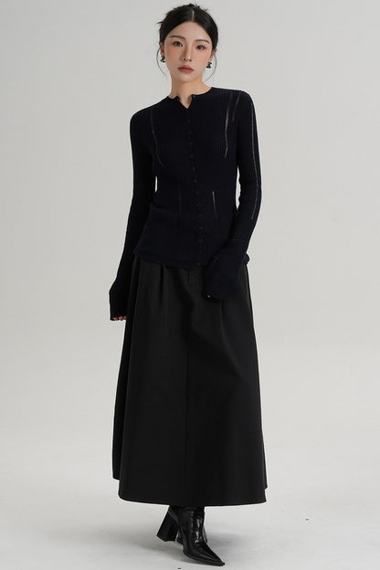 Slimming Long Sleeve Knit Top