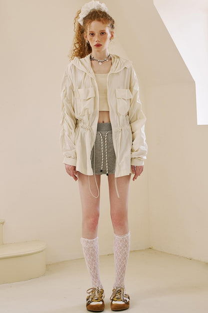 Oversized Pocketed UV Coat