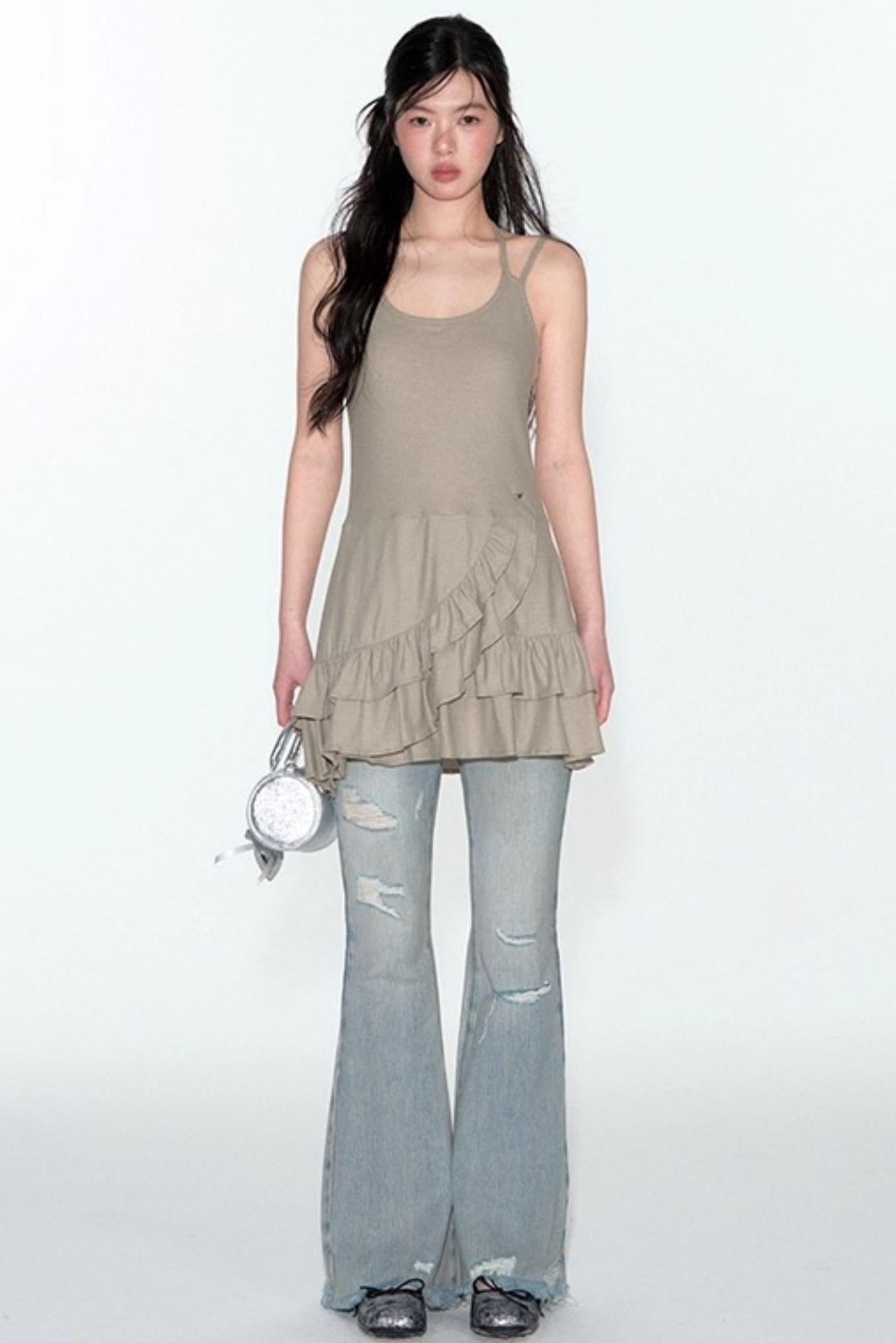 Lace Knitted Slip Dress