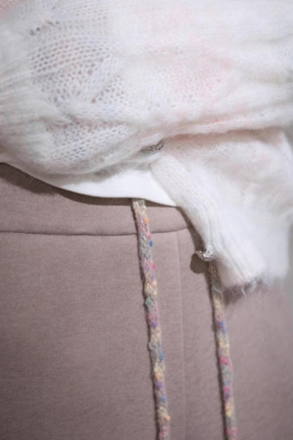 Wool Silk Flared Sweatpants