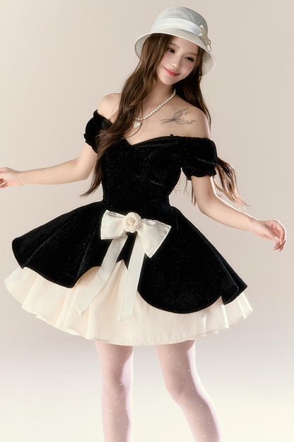 Midnight Camellia Dress