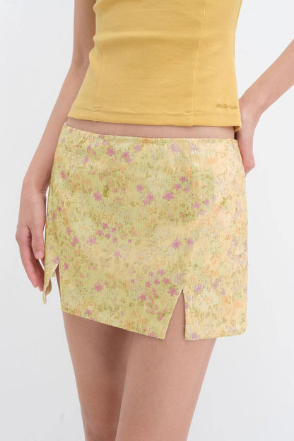 Colorful Floral Sequin Skirt