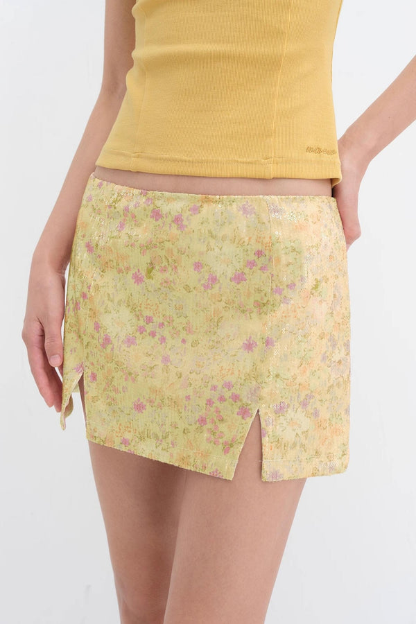 Colorful Floral Sequin Skirt