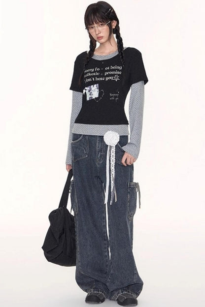 Vintage Cargo Wide-Leg Pants