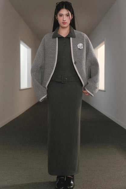 Batwing Wool Cocoon Coat Set-Up