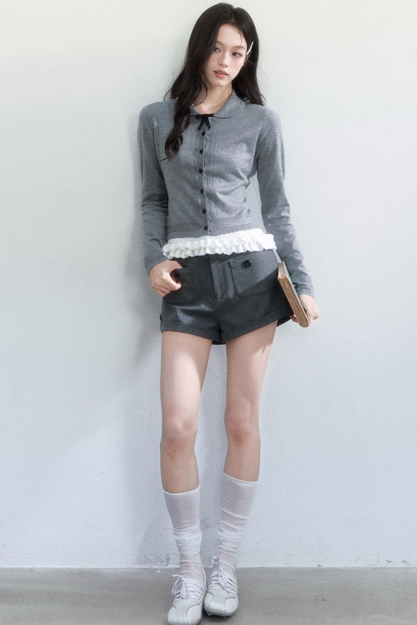 Displaced Time High-Waisted Shorts