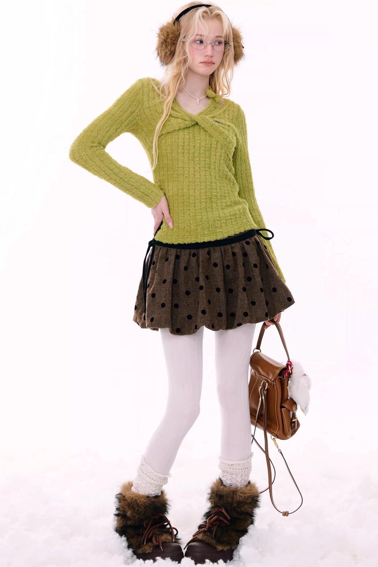 Retro Knit Halter Sweater