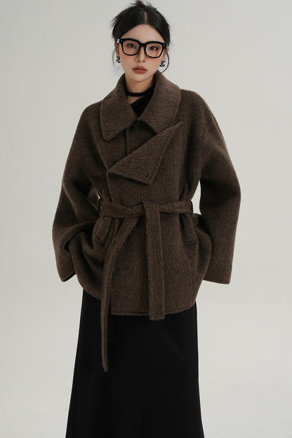 Coffee Woolen Jacket