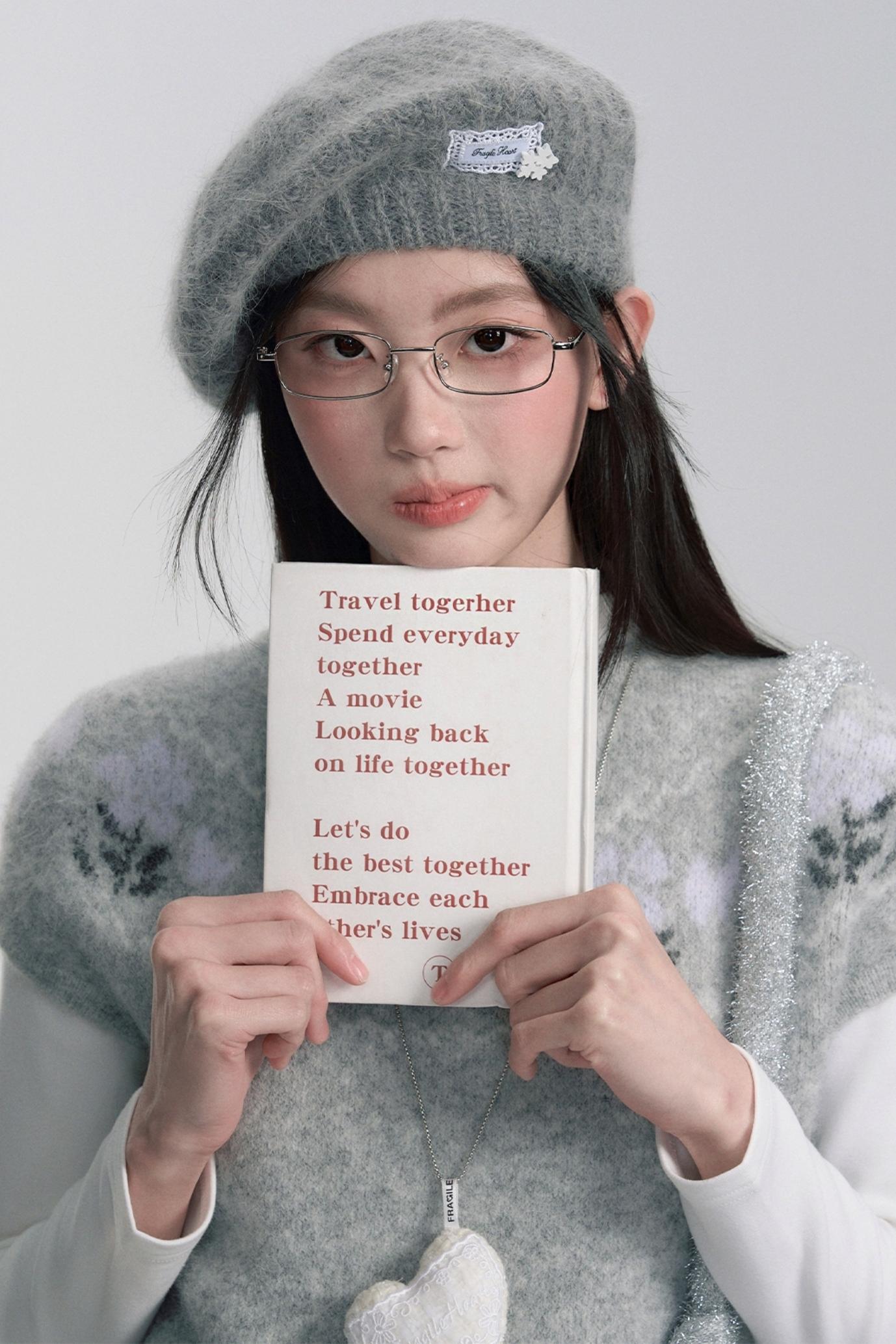 Klassische Schneeflocken-Beret 