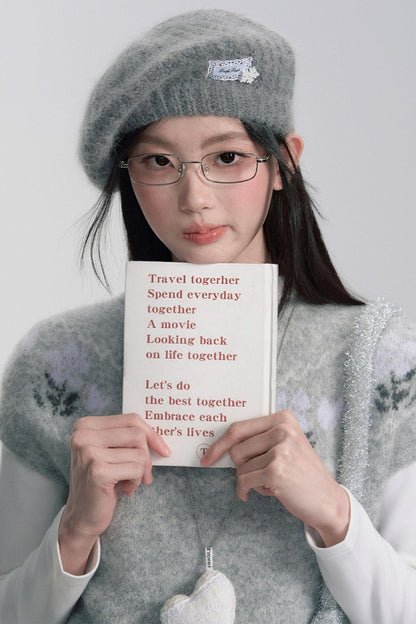 Klassische Schneeflocken-Beret 