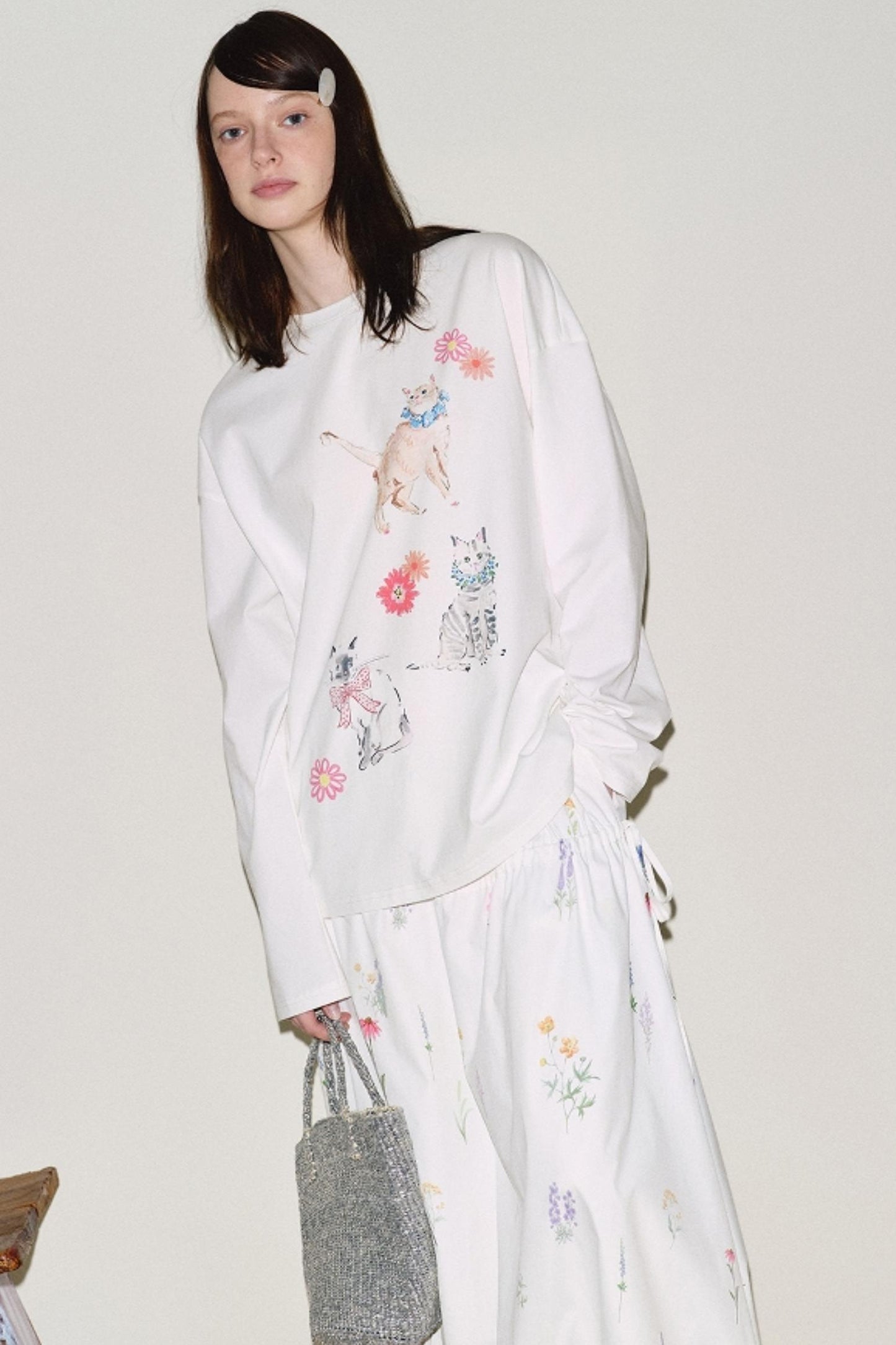 Custom Floral Long Sleeve Tee Set-Up