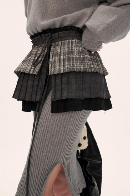 Temperament Gray Sweater Dress