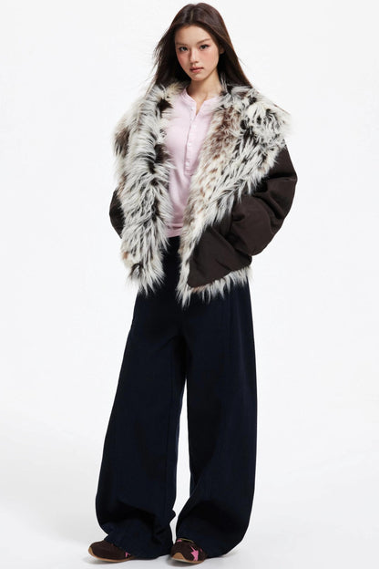 Winter Luxe Fur Collar Jacket