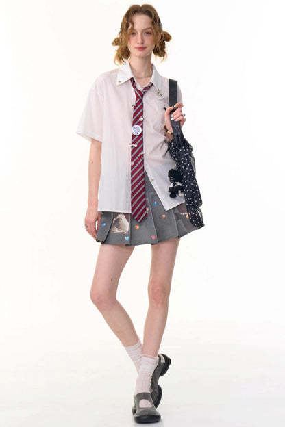 White Short Sleeve Top