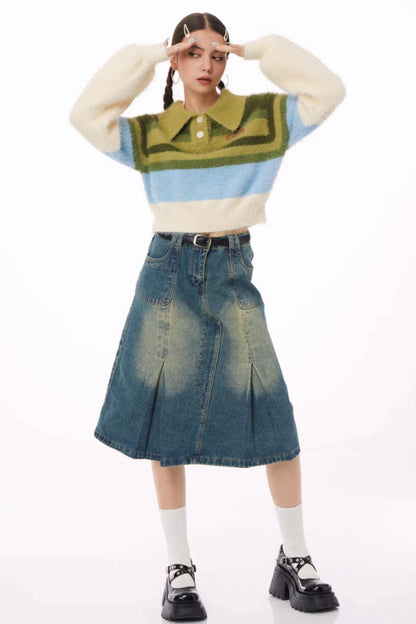 Lazy Retro Polo Neck Sweater