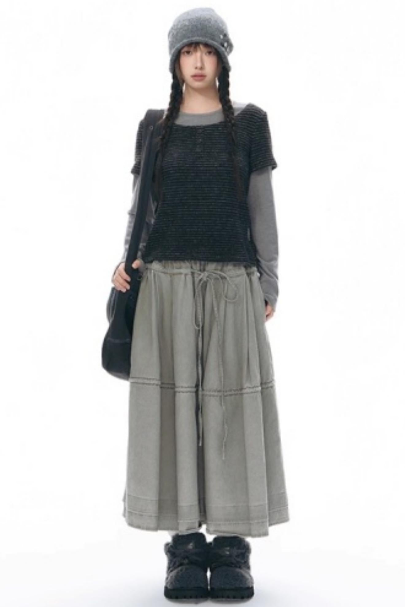 Handmade Gray Knit Beanie