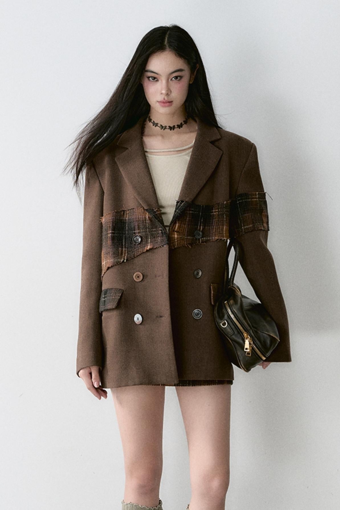 Premium Plaid Wool Jacket